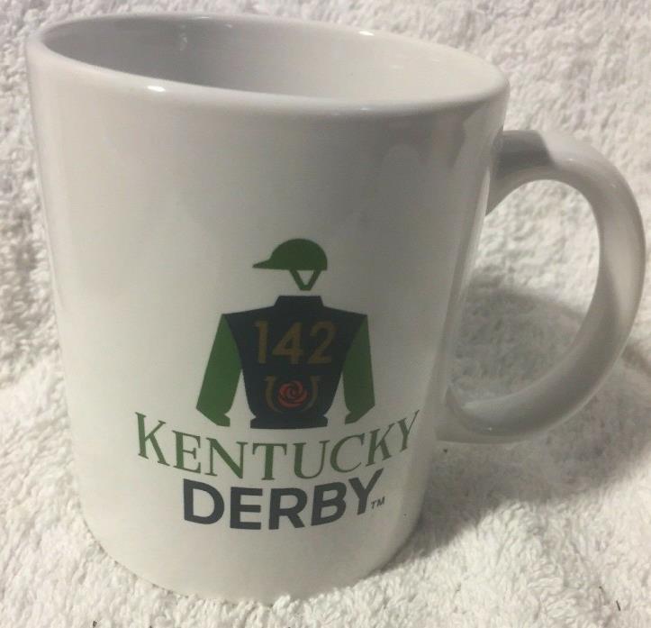 Set of Four 4 Kentucky Derby 142 Ceramic Coffee Mug Cup Churchill Downs Licensed