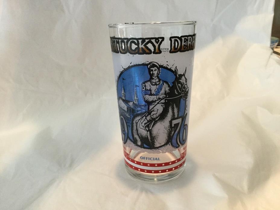 Official Churchill Downs Kentucky Derby glass 1976