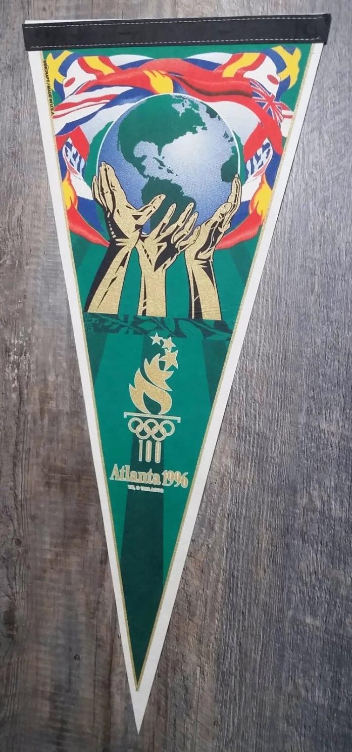 Vintage 1996 Felt Summer Atlanta Olympics Souvenir Pennant