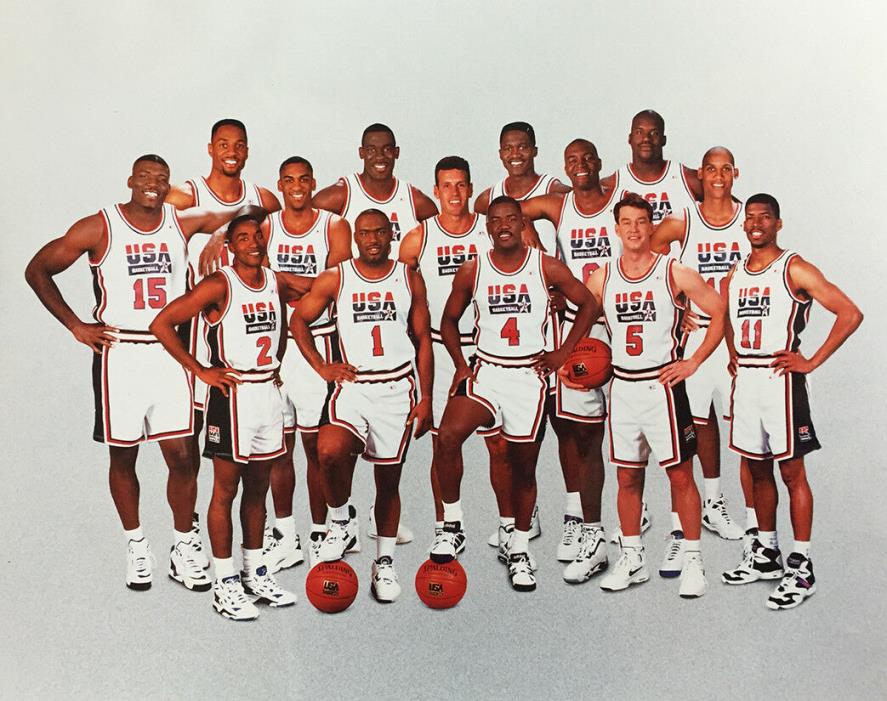 1994 USA BASKETBALL WORLD CHAMPIONSHIP OFFICIAL TEAM PHOTO 8X10