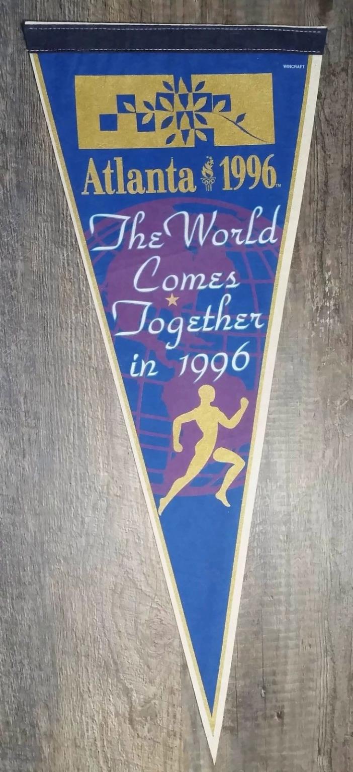 Vintage 1996 Atlanta Summer Olympics Felt Souvenir Pennant (Inv.#580819)