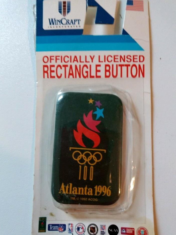 1996 Atlanta Olympics Button Pin 100 Years Officially Licensed NEW