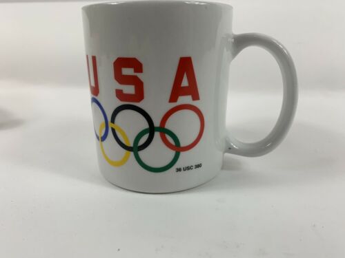 USA Olympic Rings White Coffee Mug Cup