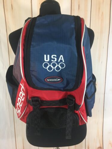Rare Vintage Speedo Team USA Olympic Swimming Backpack Bag