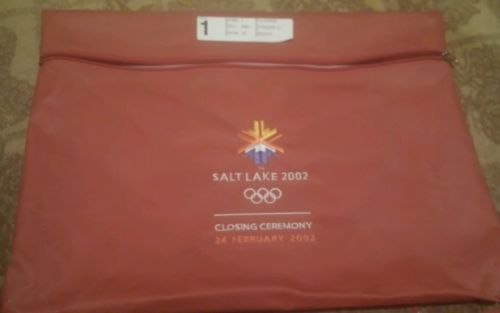 Salt Lake City 2002 Olympic Winter Games Closing Ceremony Pack/Book/Cushion