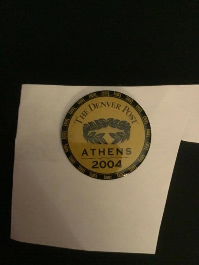 2004 Athens Olympics The Denver Post Newspaper Olympic Media Pin