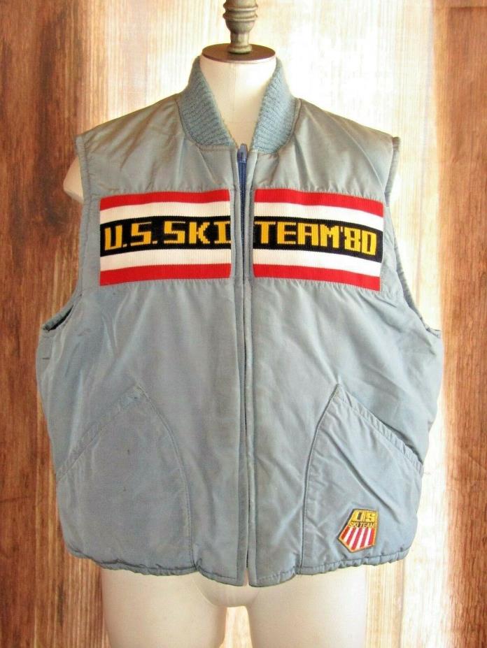 Vintage Trappings US Ski Team 1980 Olympics Zip Up Nordic Team Issue Puffer Vest