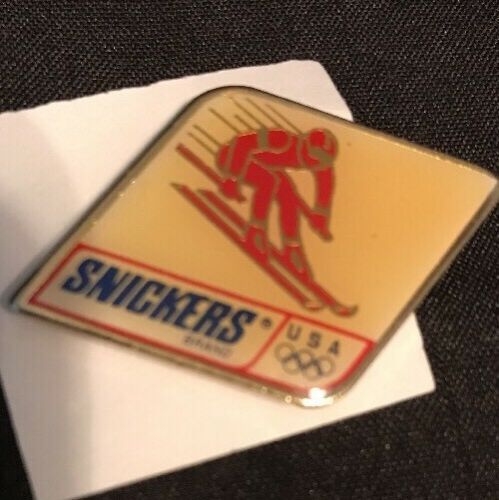 1992 Albertville Snickers USA Olympic Alpine Skiing Team Sponsor Sports Pin