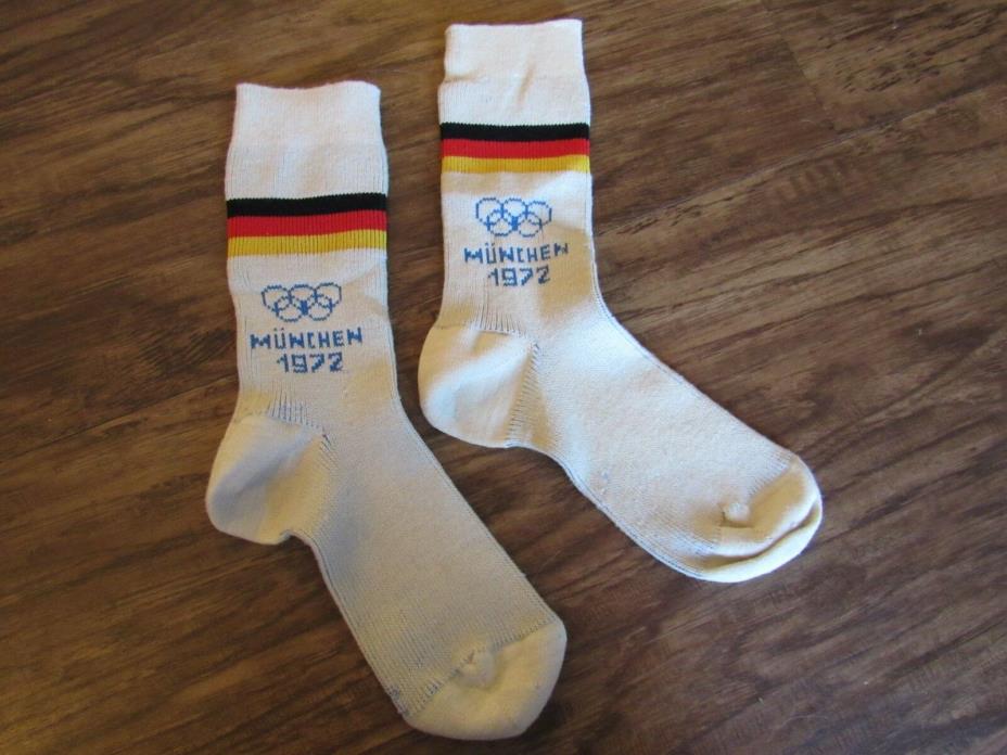 VINTAGE TAN 1972 MUNICH OLYMPICS GYM SOCKS munchen germany team