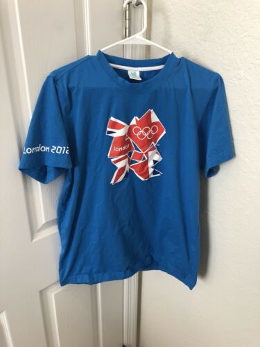 Mens adidas London 2012 Olympics Blue Short Sleeve T-Shirt Size M Medium