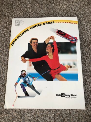 1994 Winter Olympics Lillehammer CBS Disney World Media Guide Program Magazine