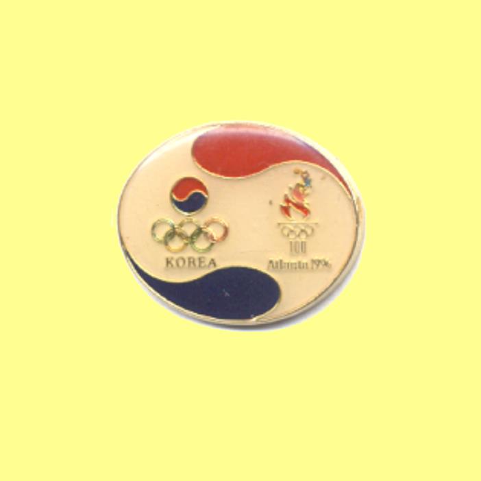 KOREA NOC OLYMPIC Badge PIN  1996 ATLANTA Olympics