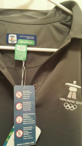 VANCOUVER 2010 OLYMPICS Women Gray Polo Shirt~MEDIUM/ New with tags