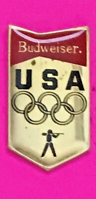 1984 LA OLYMPIC PIN BUDWEISER PIN USA SHOOTING PIN NOC PIN LESS THAN 500 MADE