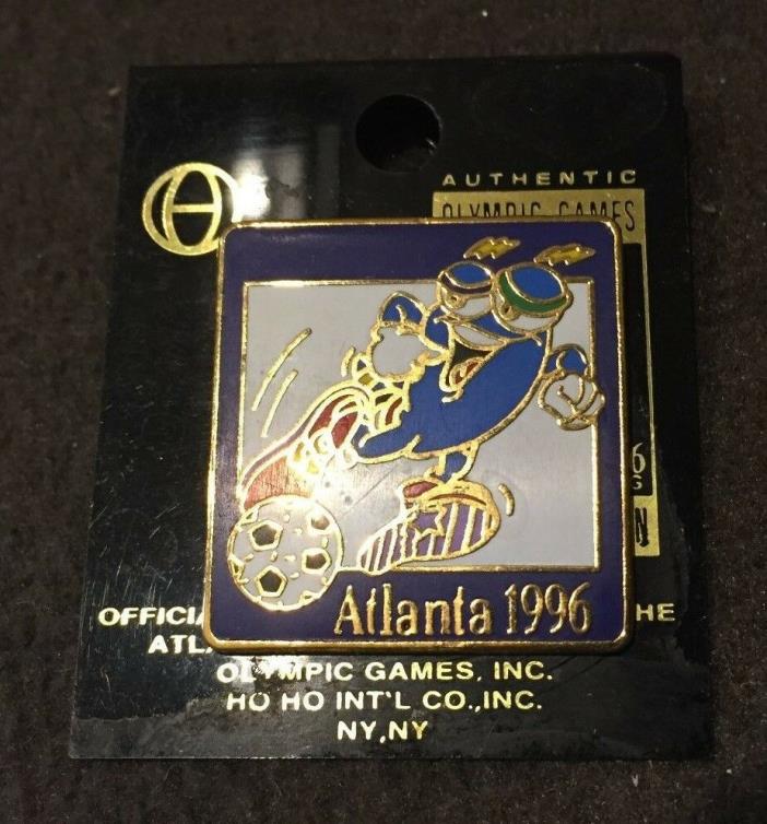 1996 Izzy Soccer Atlanta Olympic Pin NEW w/Backing