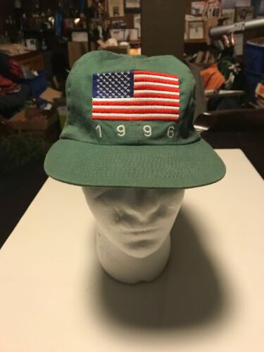 Olympic Baseball Cap / Hat - Blue/Tan Reversible - 1996 Atlanta Games,1 cap used