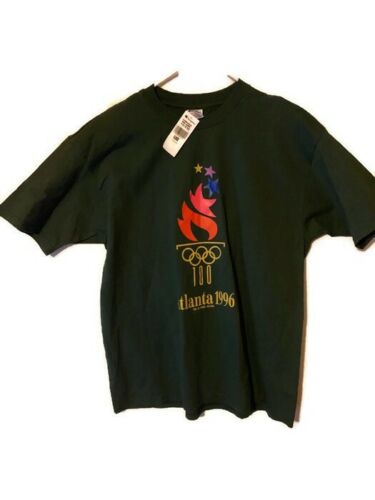 Rare Vintage CHAMPION Atlanta 1996 Summer Olympic Games T Shirt 90s NWT Green Xl
