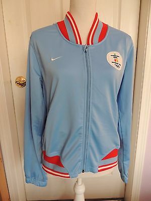 Nike Vancouver 2010 Youth Olympic track Jacket Size L (12-14) baby blue & red