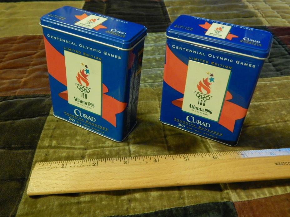 Atlanta 1996 Centennial Olympic Games CURAD Bandages & Tins LOT Stashbox 420 Ltd