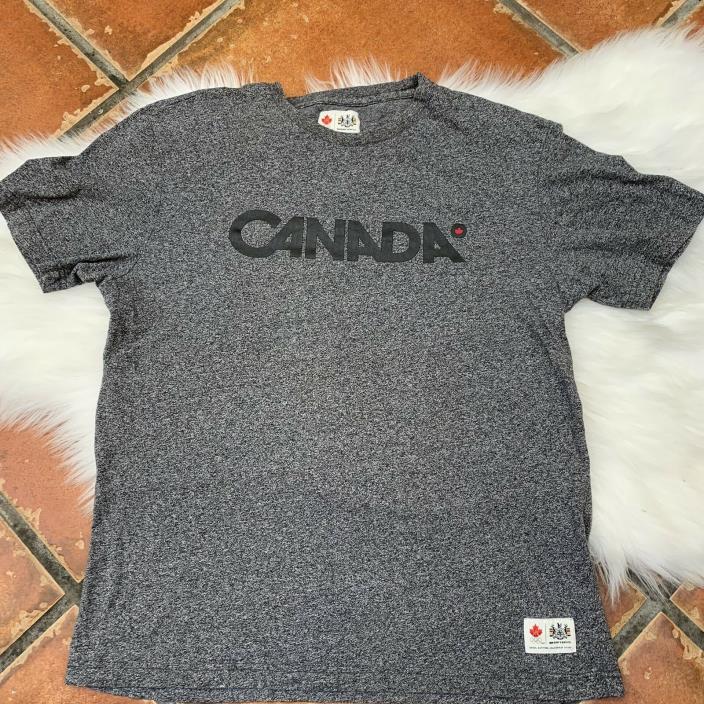 Hudson's Bay Olympic Team Canada Gray T-Shirt Men Size Small Maple Leaf Winter