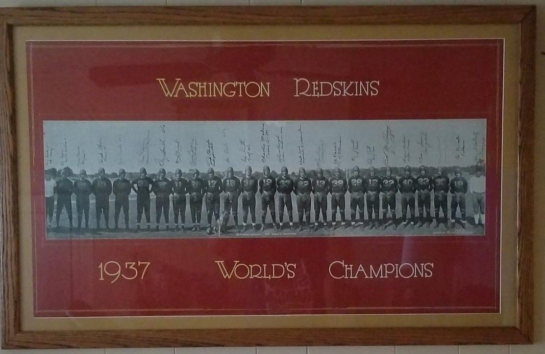 Washington Redskins 1937 World Championship Autographed Team Photo  26