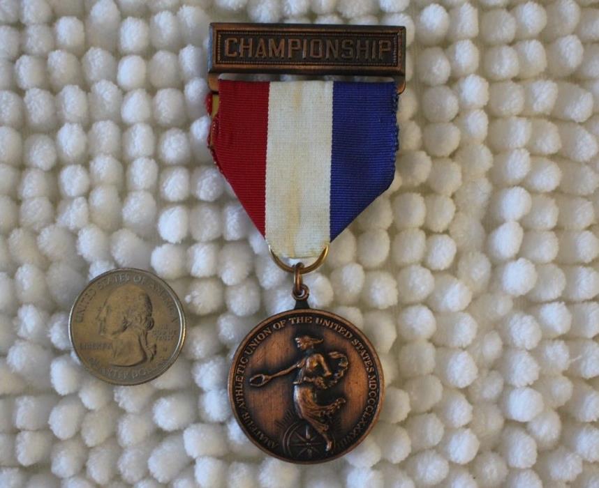 Amateur Athletic Union Of The United States Championship Blank Vintage Medal