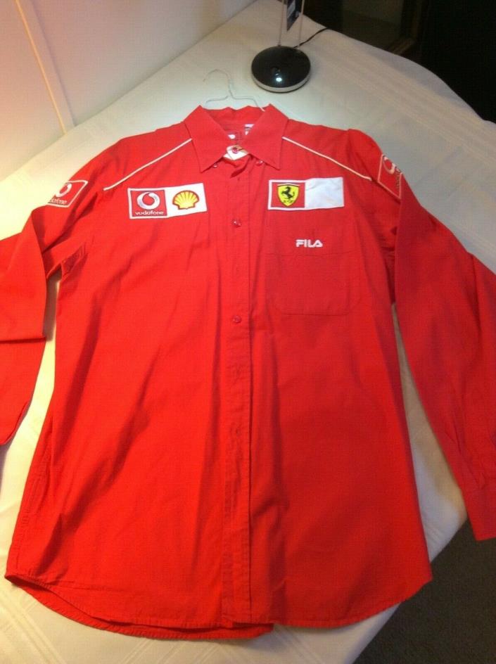 formula 1 shirt - Ferrari / Vodafone / Shell long sleeve Team Shirt (XL)