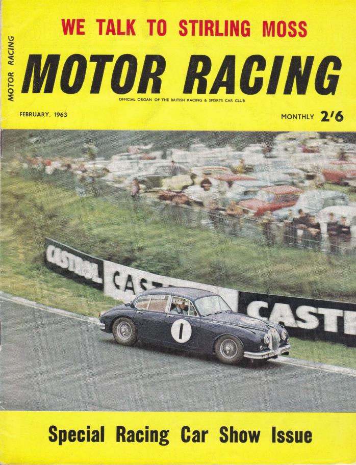 ORIGINAL FEBRUARY 1963 MOTOR RACING & MOTOR RALLY MAGAZINE JAGUAR ON COVER