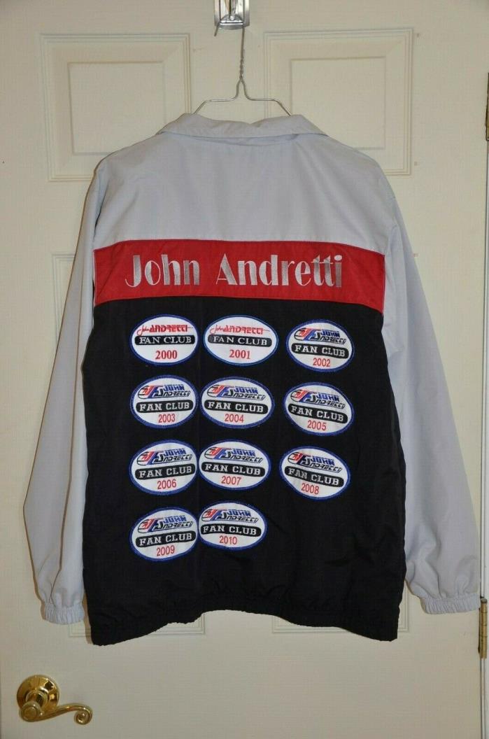 JOHN ANDRETTI Fan Club Jacket Athletic Works Jacket With 11 patches sewn on