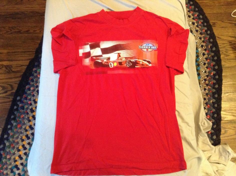 2004 Ferrari Formula 1 United States Grand Prix Red T-Shirt SZ - L -Cool