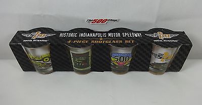 1911 2016 IMS Indianapolis 500 100th Running 4 Beveled 2 oz Shot Glass Set