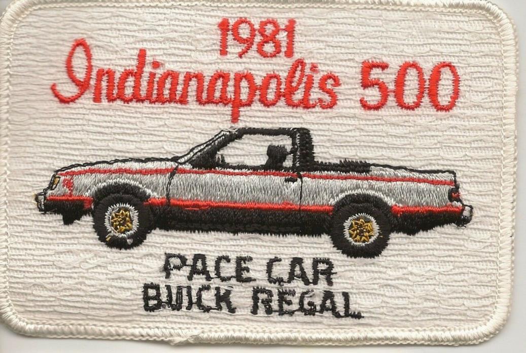 1981 65TH Indianapolis 500 Pace Car Buick Regal Emblem Patche New Indycar