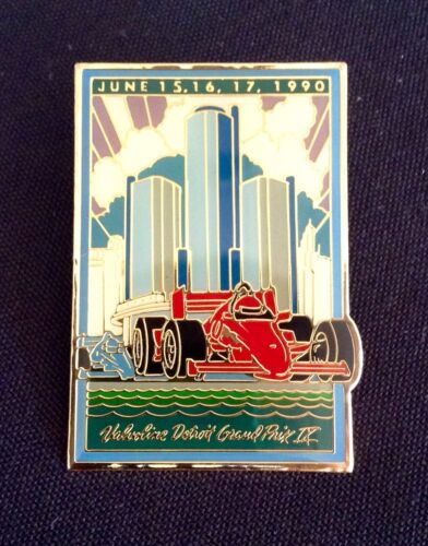 Rare 1990 Valvoline DETROIT GRAND PRIX IX Indy CART Collectible Lapel | Cap Pin