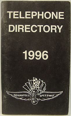 1996 IMS Indianapolis Motor Speedway Telephone Directory Indy 500
