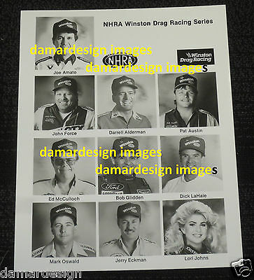 ? 1991 Press Photo Media PROMO - Driver Images #1 - NHRA Winston Drag Racing