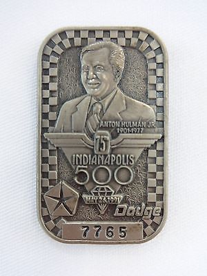1991 Indianapolis 500 Silver Pit Badge Rick Mears 4 Win Marlboro Team Penske