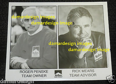? 1997 Original Press Photo Media PROMO Indy Car ROGER PENSKE RICK MEARS Racing