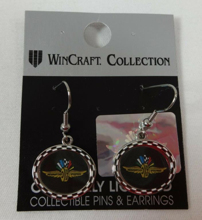 Indianapolis Motor Speedway Logo Checkered Earrings IMS Indianapolis 500 IndyCar