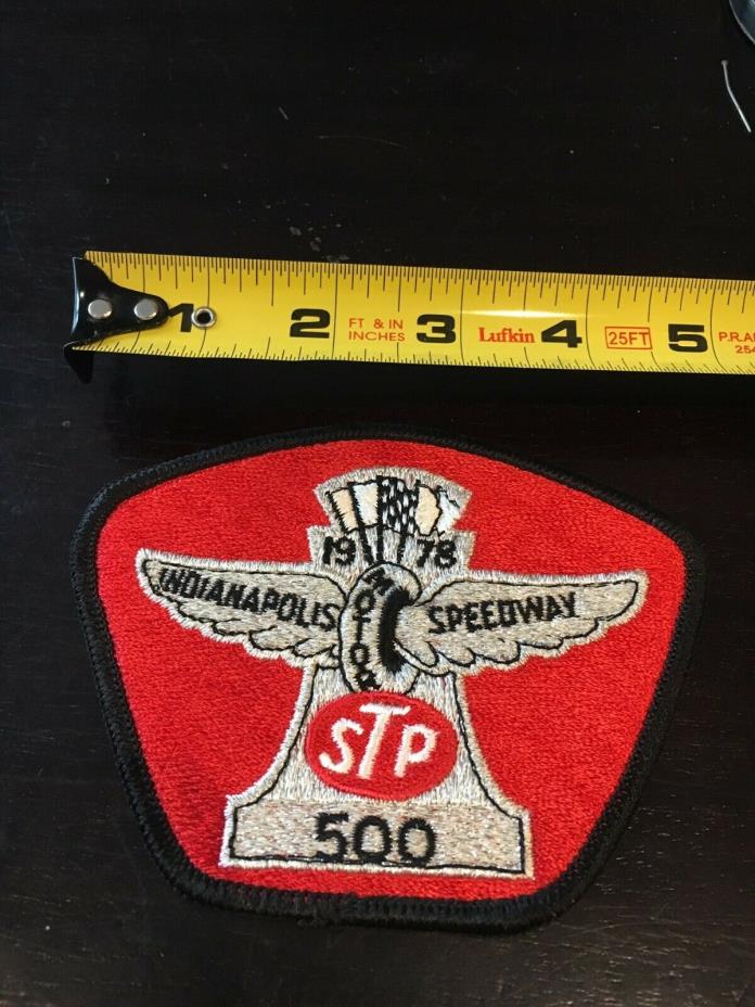 Vintage Embroidered Patch 1978 INDIANAPOLIS 500 MOTOR SPEEDWAY STP