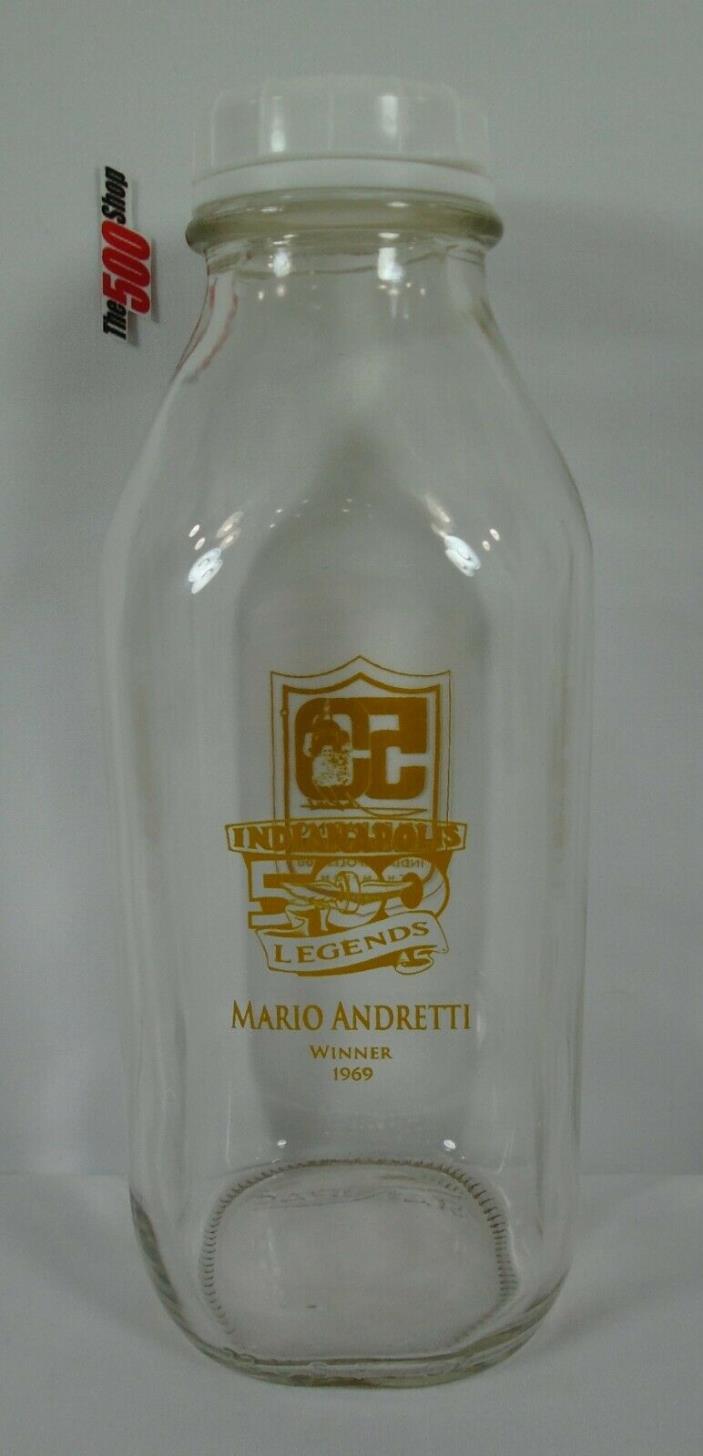 Indianapolis 500 Legends Mario Andretti 50th Anniversary 1969 Winner Milk Bottle