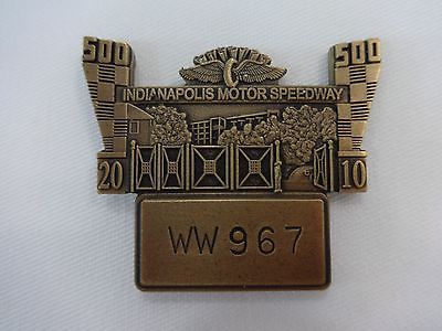 2010 Indianapolis 500 Bronze Pit Badge Dario Franchitti Target Chip Ganassi
