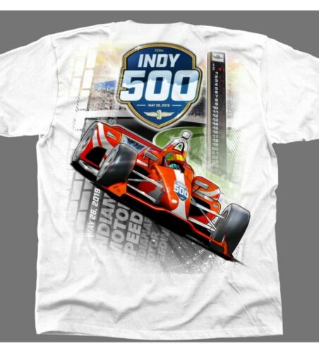 2019 Indy 500 T-Shirt Large/White