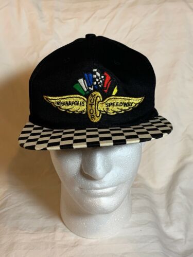 INDIANAPOLIS MOTOR SPEEDWAY BLACK/ WHITE  CHECKERED SNAPBACK HAT INDY 500