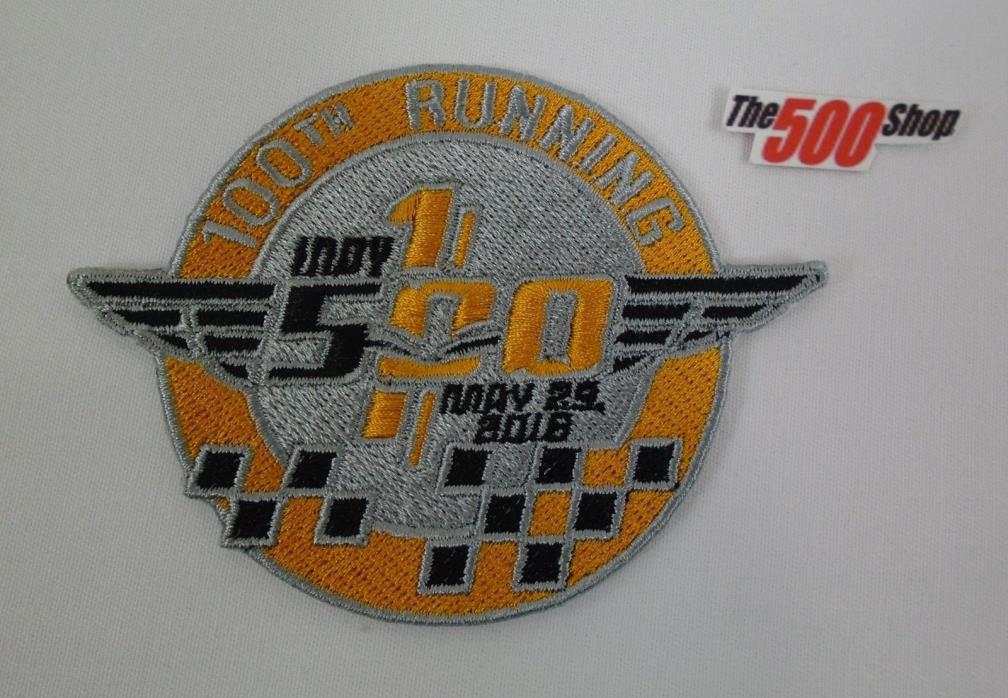 100TH Running 2016 Indianapolis 500 Event Collector Iron-On-Patch  Anniversary s