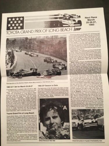 Grand Prix of Long Beach Formula 1, CART/IndyCar Ticket Brochures 1981...1997