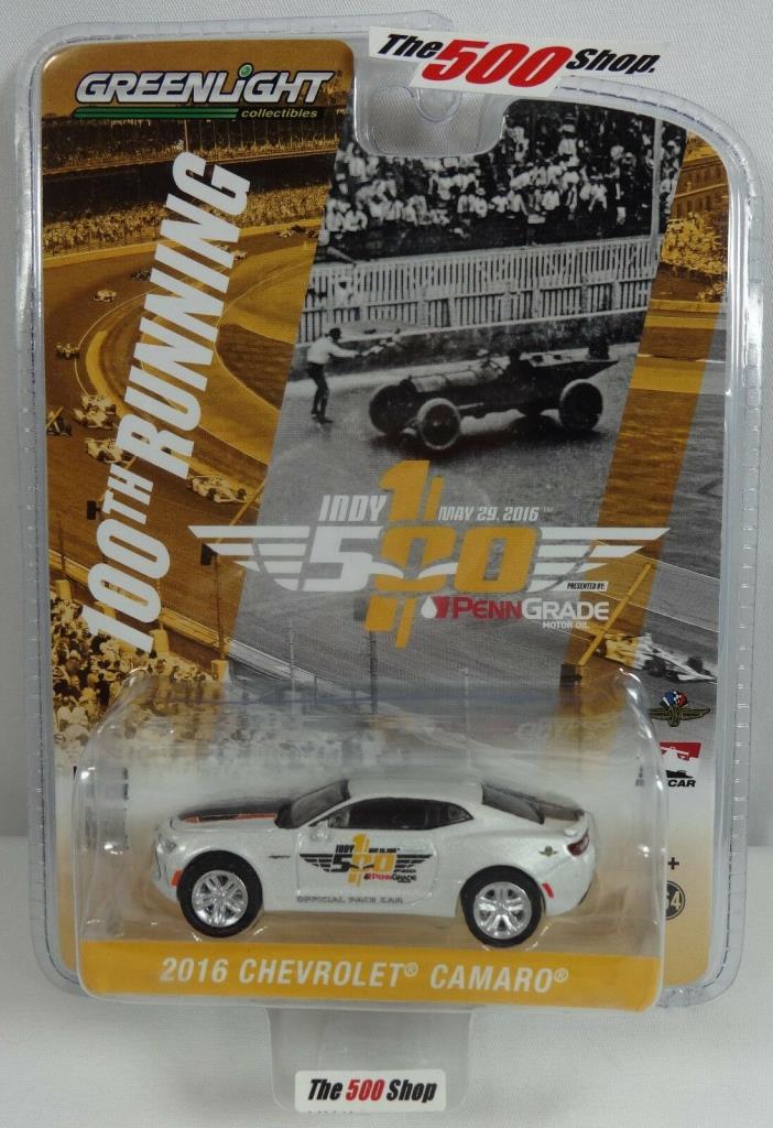 2016 Indy 500 100th Running Chevy Camaro Pace Car 1:64 Diecast 50th Anniversary