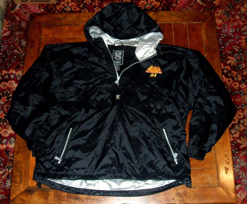 Reese's Racing Bill Elliott #94 Black Pullover Rain Jacket Hoodie Adult LARGE