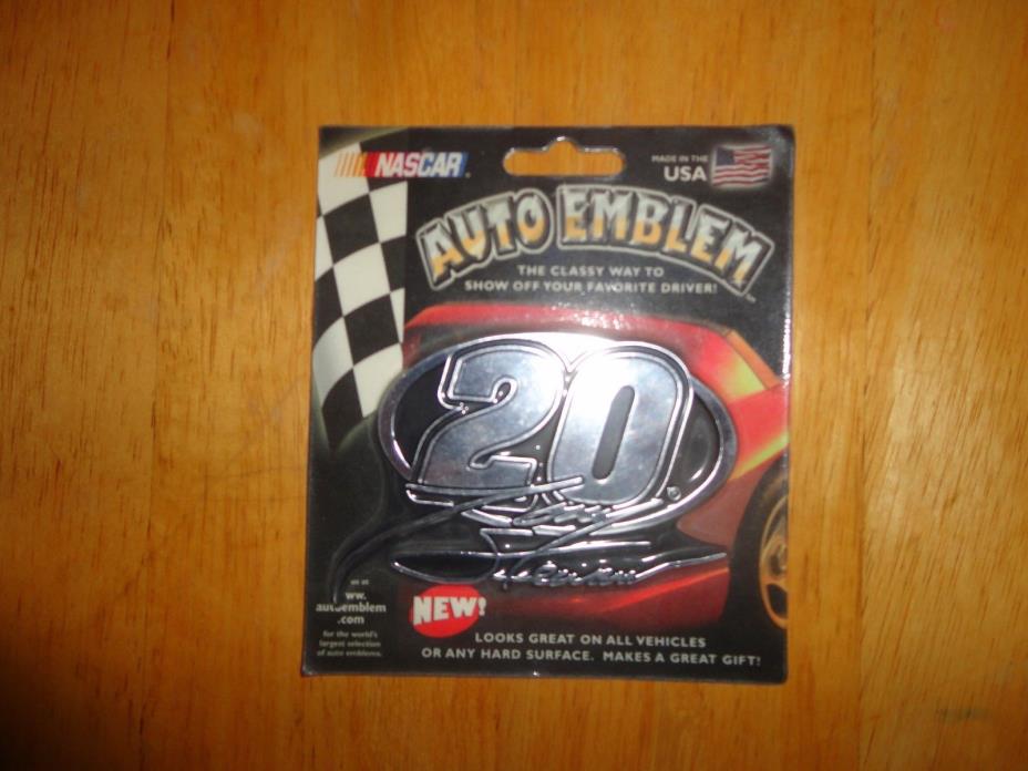 NIP AUTO EMBLEM NASCAR #20 TONY STEWART METALLIC FINISH