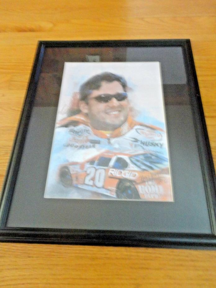 TONY STEWART FRAMED PICTURE PORTRAIT DRAWING #20 18