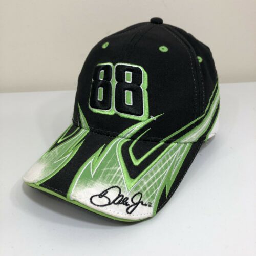Dale Earnhardt Jr 88 Black Neon Green OSFA Hat Men's NASCAR Racing Adjustable